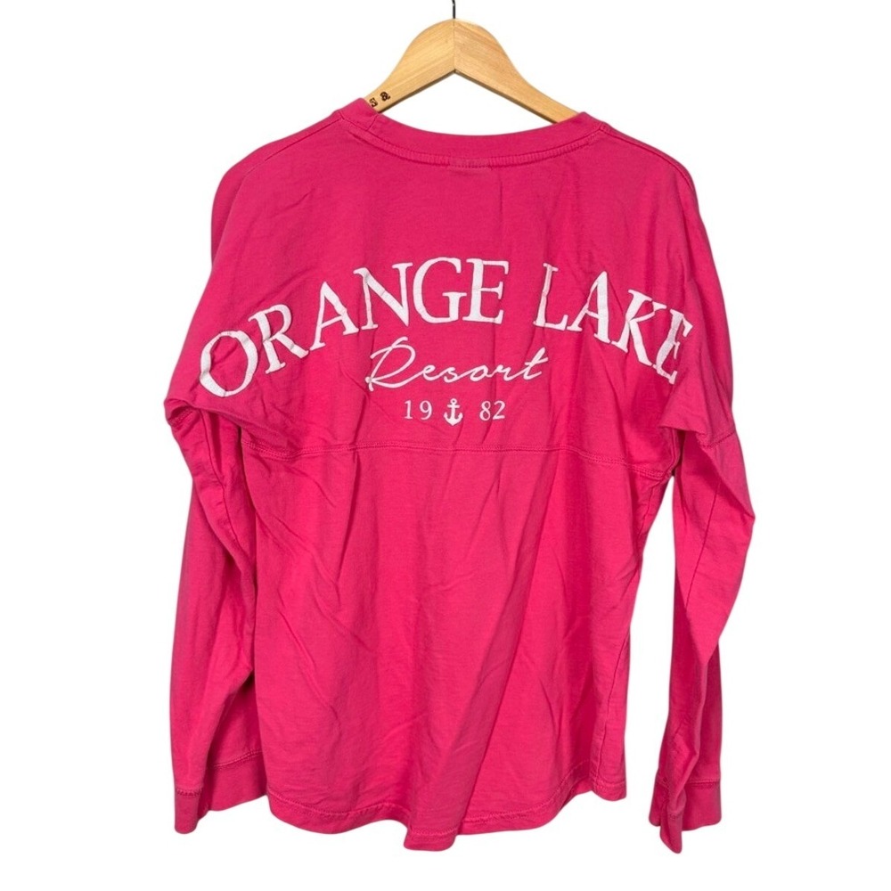 MV Sport Orange Lake Resort Long Sleeve Spirit Jersey Top Pink Size M